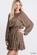Load image into Gallery viewer, LEOPARD FLARE DRESS
