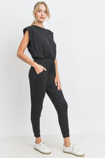 Load image into Gallery viewer, PADDED SHOULDER JUMPSUIT
