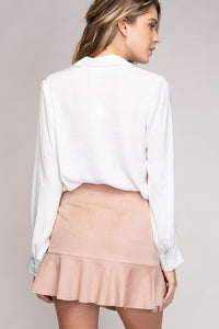 SUEDE MINI SKIRT