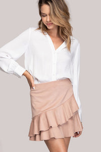 SUEDE MINI SKIRT