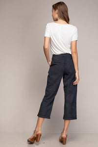CROPPED SUEDE PANT
