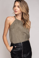 Load image into Gallery viewer, HALTER SUEDE TOP (2 colors)
