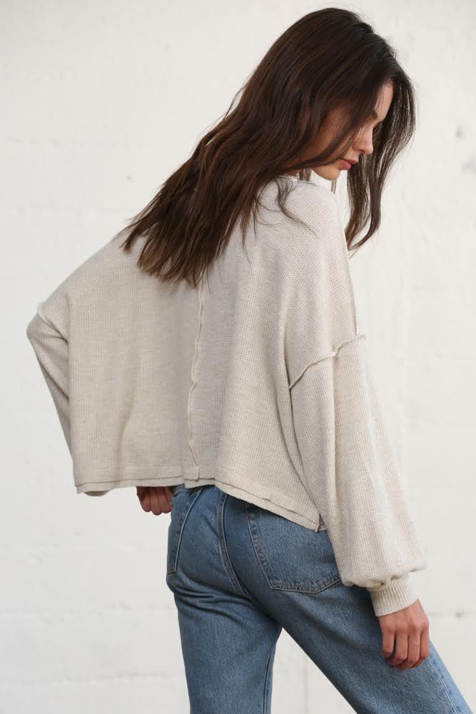 ROUND NECK BEIGE TOP