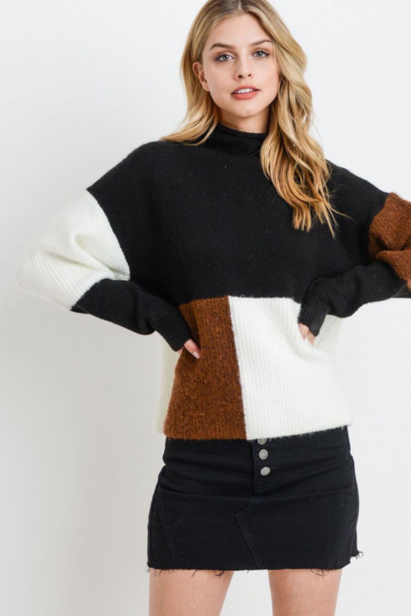COLOR BLOCK SWEATER
