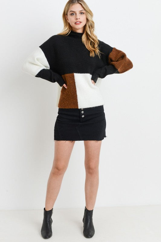 COLOR BLOCK SWEATER