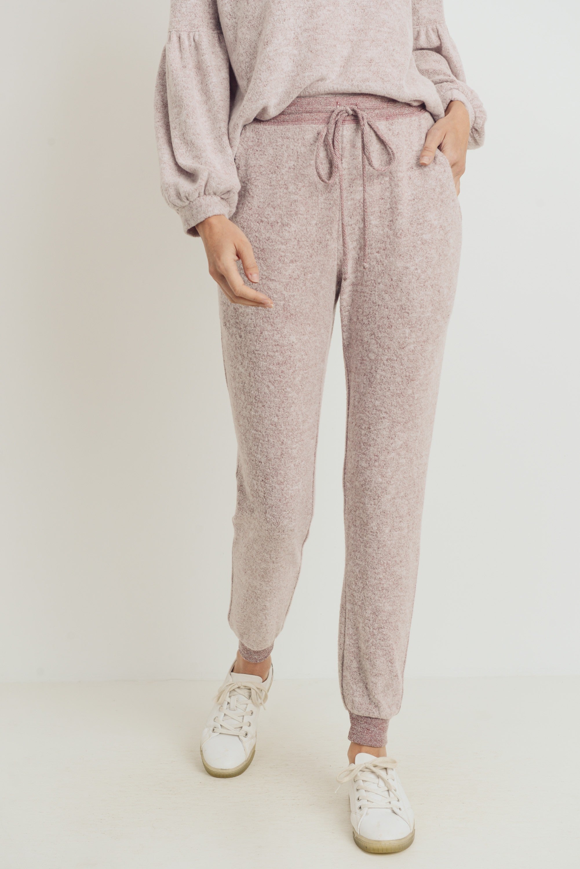 BRUSHED KNIT JOGGERS (2 colors)
