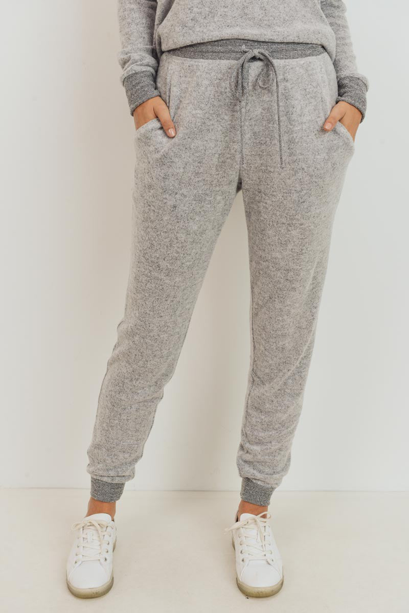 BRUSHED KNIT JOGGERS (2 colors)