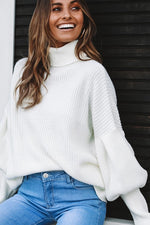 Load image into Gallery viewer, PUFF SLEEVE SWEATER (2 colors)
