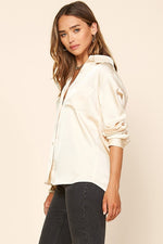 Load image into Gallery viewer, SATIN BUTTONDOWN BLOUSE (2 colors)

