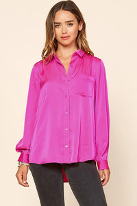 SATIN BUTTONDOWN BLOUSE (2 colors)