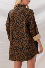 Load image into Gallery viewer, LEOPARD DENIM OVERSIZE JACKET
