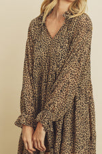 Load image into Gallery viewer, CHEETAH PRINT BABYDOLL DRESS
