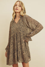 Load image into Gallery viewer, CHEETAH PRINT BABYDOLL DRESS
