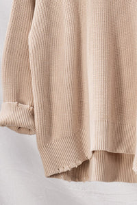 FRAYED OVERSIZED SWEATER