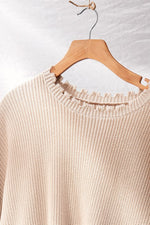 Load image into Gallery viewer, FRAYED OVERSIZED SWEATER
