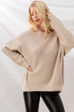 Load image into Gallery viewer, FRAYED OVERSIZED SWEATER
