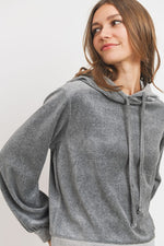 Load image into Gallery viewer, VELOUR CHARCOAL JOGGER SET
