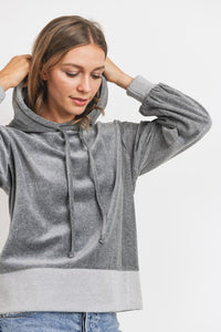 VELOUR CHARCOAL JOGGER SET