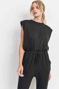 PADDED SHOULDER JUMPSUIT