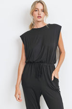 Load image into Gallery viewer, PADDED SHOULDER JUMPSUIT
