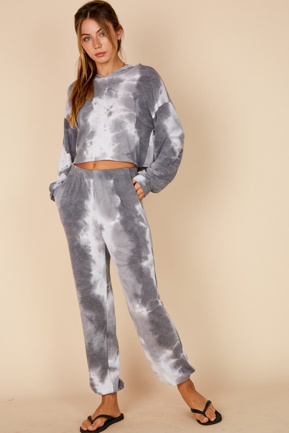 GREY TIE DYE SET