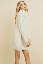 Load image into Gallery viewer, RIBBED TURTLENECK DRESS
