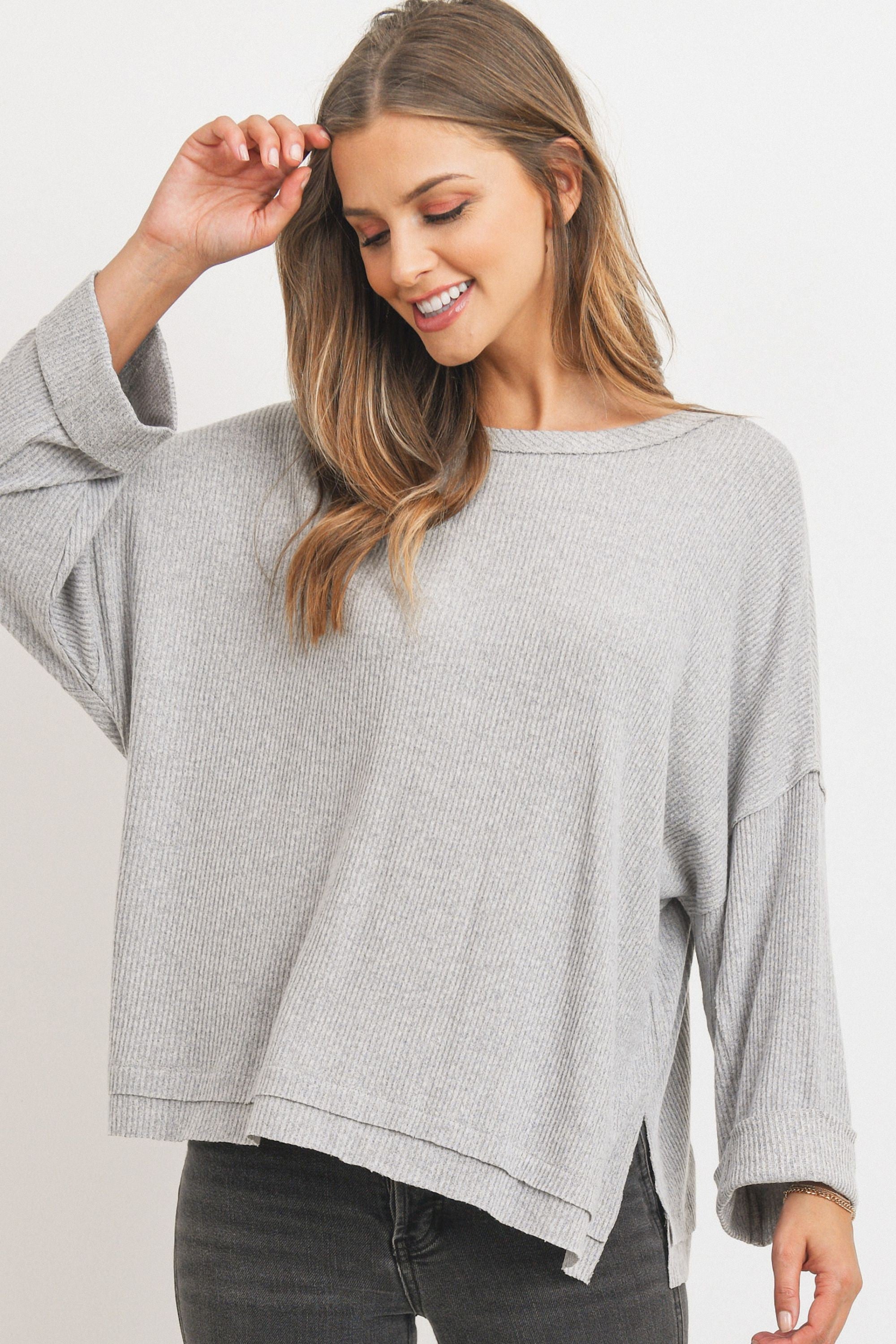 BRUSHED RIB TOP