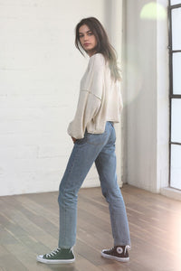 ROUND NECK BEIGE TOP