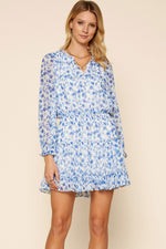 Load image into Gallery viewer, BLUE FLORAL DRESS
