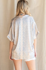 Load image into Gallery viewer, SATIN CHEETAH PRINT V NECK BLOUSE
