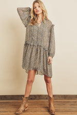 Load image into Gallery viewer, MOON RIVER RUFFLED DRESS
