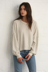 ROUND NECK BEIGE TOP