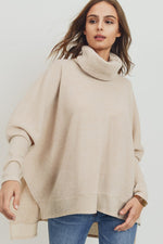Load image into Gallery viewer, TURTLE NECK HIGH LOW SWEATER
